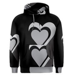 Heart Love Black And White Symbol Men s Pullover Hoodie