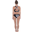 Heart Love Black And White Symbol Cross Back Hipster Bikini Set View2