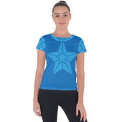 Star Design Pattern Texture Sign Short Sleeve Sports Top  by Celenk