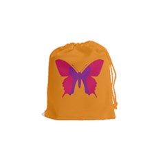 Butterfly Wings Insect Nature Drawstring Pouches (small)  by Celenk