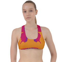 Butterfly Wings Insect Nature Criss Cross Racerback Sports Bra by Celenk