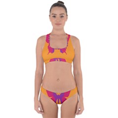 Butterfly Wings Insect Nature Cross Back Hipster Bikini Set