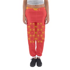 Pentagon Cells Chemistry Yellow Women s Jogger Sweatpants by Celenk