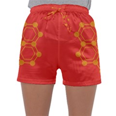 Pentagon Cells Chemistry Yellow Sleepwear Shorts