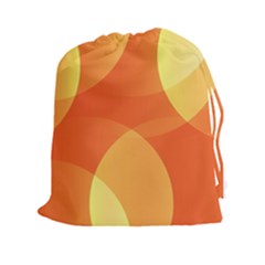 Abstract Orange Yellow Red Color Drawstring Pouches (xxl) by Celenk