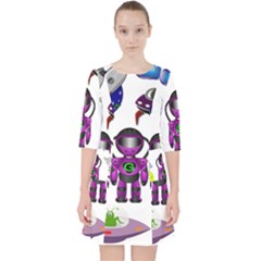 Space Clip Art Aliens Space Craft Pocket Dress