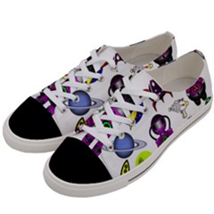 Space Clip Art Aliens Space Craft Women s Low Top Canvas Sneakers by Celenk