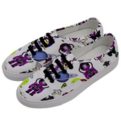 Space Clip Art Aliens Space Craft Men s Classic Low Top Sneakers by Celenk