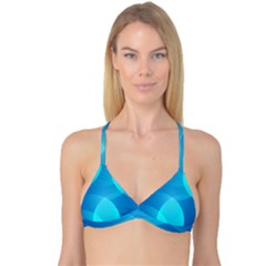 Abstract Blue Wallpaper Wave Reversible Tri Bikini Top by Celenk