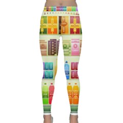 Supermarket Shelf Products Snacks Classic Yoga Leggings by Celenk