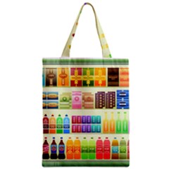 Supermarket Shelf Products Snacks Zipper Classic Tote Bag by Celenk