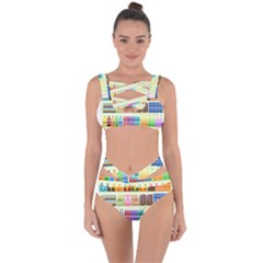 Supermarket Shelf Products Snacks Bandaged Up Bikini Set  by Celenk