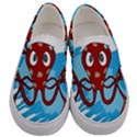 Octopus Sea Ocean Cartoon Animal Men s Canvas Slip Ons View1