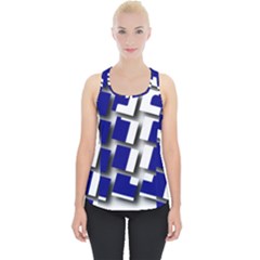 Facebook Social Media Network Blue Piece Up Tank Top by Celenk