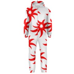 Star Figure Form Pattern Structure Hooded Jumpsuit (men) 