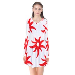 Star Figure Form Pattern Structure Flare Dress by Celenk