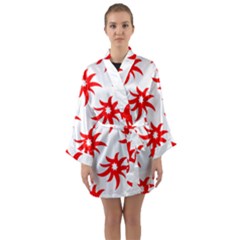 Star Figure Form Pattern Structure Long Sleeve Kimono Robe