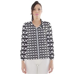 Heart Black Chain White Wind Breaker (women)