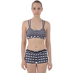 Heart Black Chain White Women s Sports Set by Celenk