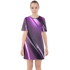 Fractal Mathematics Abstract Sixties Short Sleeve Mini Dress