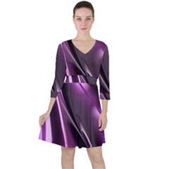 Fractal Mathematics Abstract Ruffle Dress by Celenk