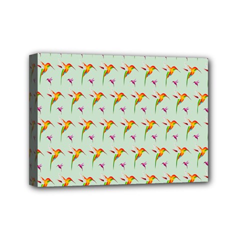 Birds Hummingbirds Wings Mini Canvas 7  X 5  by Celenk