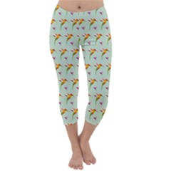 Birds Hummingbirds Wings Capri Winter Leggings  by Celenk