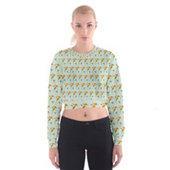 Birds Hummingbirds Wings Cropped Sweatshirt by Celenk