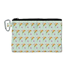 Birds Hummingbirds Wings Canvas Cosmetic Bag (medium) by Celenk