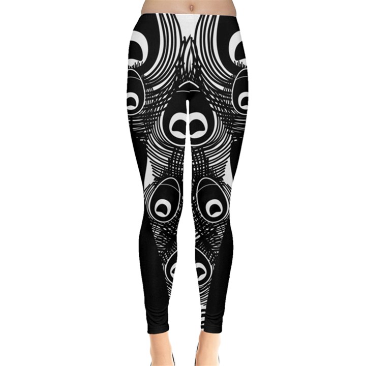 Peacock Bird Animal Feather Leggings 