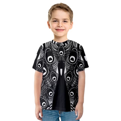 Peacock Bird Animal Feather Kids  Sport Mesh Tee by Celenk