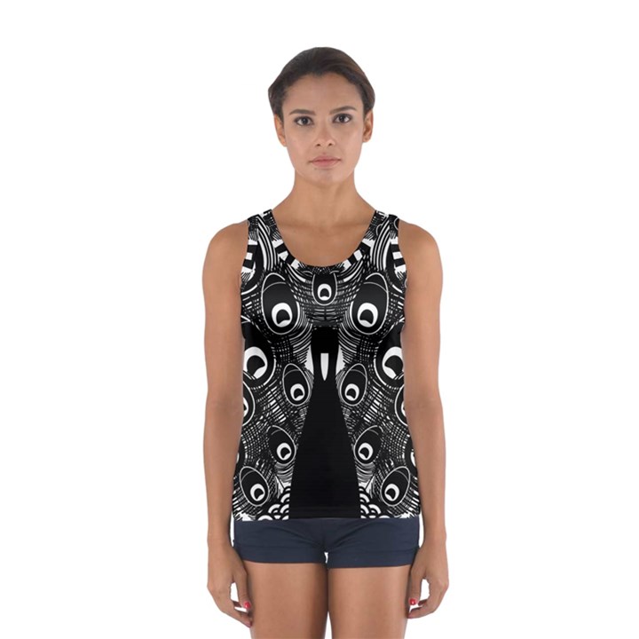 Peacock Bird Animal Feather Sport Tank Top 