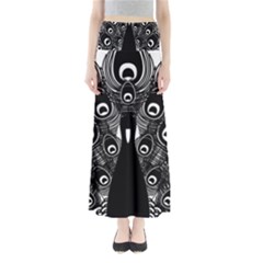 Peacock Bird Animal Feather Full Length Maxi Skirt