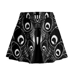 Peacock Bird Animal Feather Mini Flare Skirt