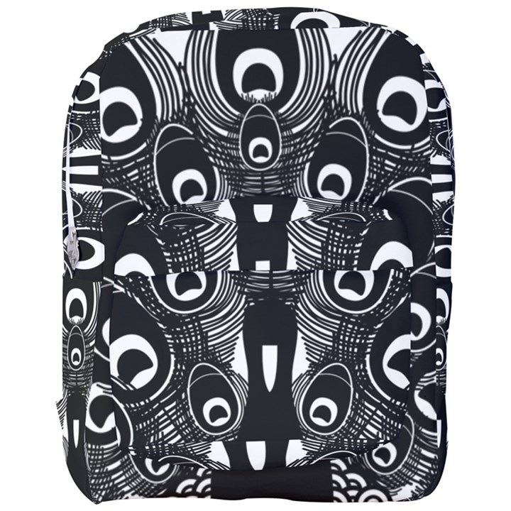 Peacock Bird Animal Feather Full Print Backpack