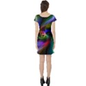 Peacock Bird Animal Feather Short Sleeve Skater Dress View2