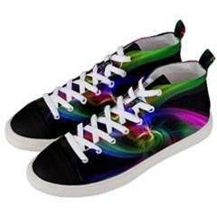 Peacock Bird Animal Feather Men s Mid-top Canvas Sneakers