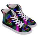 Peacock Bird Animal Feather Women s Hi-Top Skate Sneakers View3