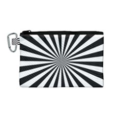 Rays Stripes Ray Laser Background Canvas Cosmetic Bag (medium)