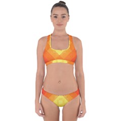 Pattern Retired Background Orange Cross Back Hipster Bikini Set by Celenk