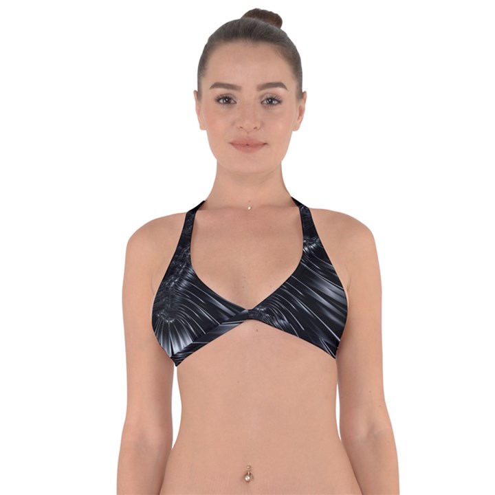 Fractal Mathematics Abstract Halter Neck Bikini Top