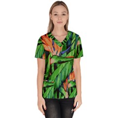 Flowers Art Beautiful Scrub Top