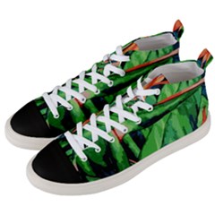 Flowers Art Beautiful Men s Mid-top Canvas Sneakers by Celenk