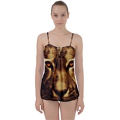 Cat Tiger Animal Wildlife Wild Babydoll Tankini Set