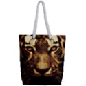 Cat Tiger Animal Wildlife Wild Full Print Rope Handle Tote (Small) View2