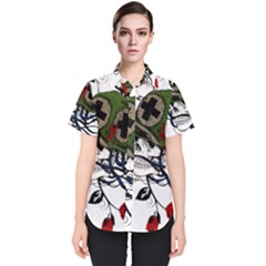 Skull Skeleton Dead Death Face Women s Short Sleeve Shirt