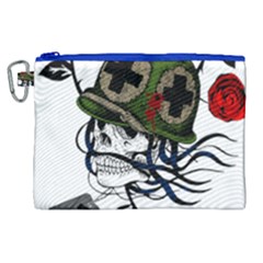 Skull Skeleton Dead Death Face Canvas Cosmetic Bag (xl)