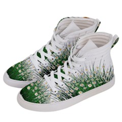 Spring Flowers Grass Meadow Plant Men s Hi-top Skate Sneakers by Celenk