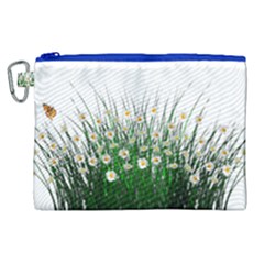 Spring Flowers Grass Meadow Plant Canvas Cosmetic Bag (xl)