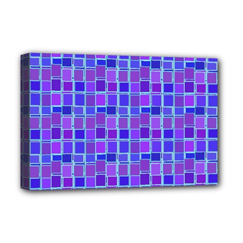 Background Mosaic Purple Blue Deluxe Canvas 18  X 12   by Celenk